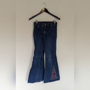 Stone Jeans with Floral Embroidery - Size 3